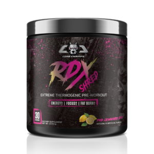 Core Champs RDX Shred Extreme Thermogenic Pre-Workout Pink Lemonade Zing 30 Servings