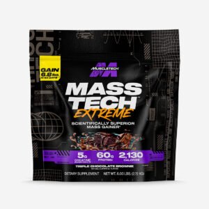 MuscleTech Mass Tech Extreme 2000 Scientifically Superior Mass Gainer Triple Chocolate Brownie 6lbs